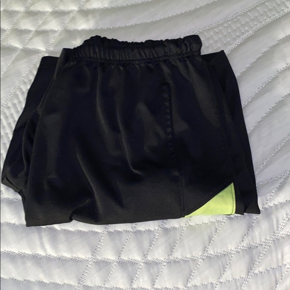 Black and green shorts